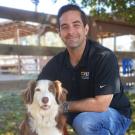 Will Burke with a border collie mix